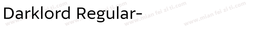 Darklord Regular字体转换